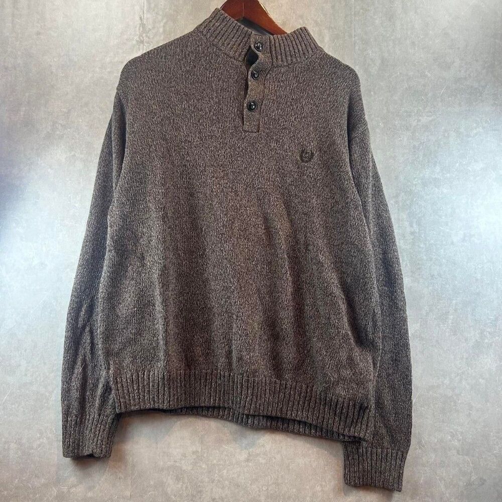Chaps Men's Brown and Grey Jumper